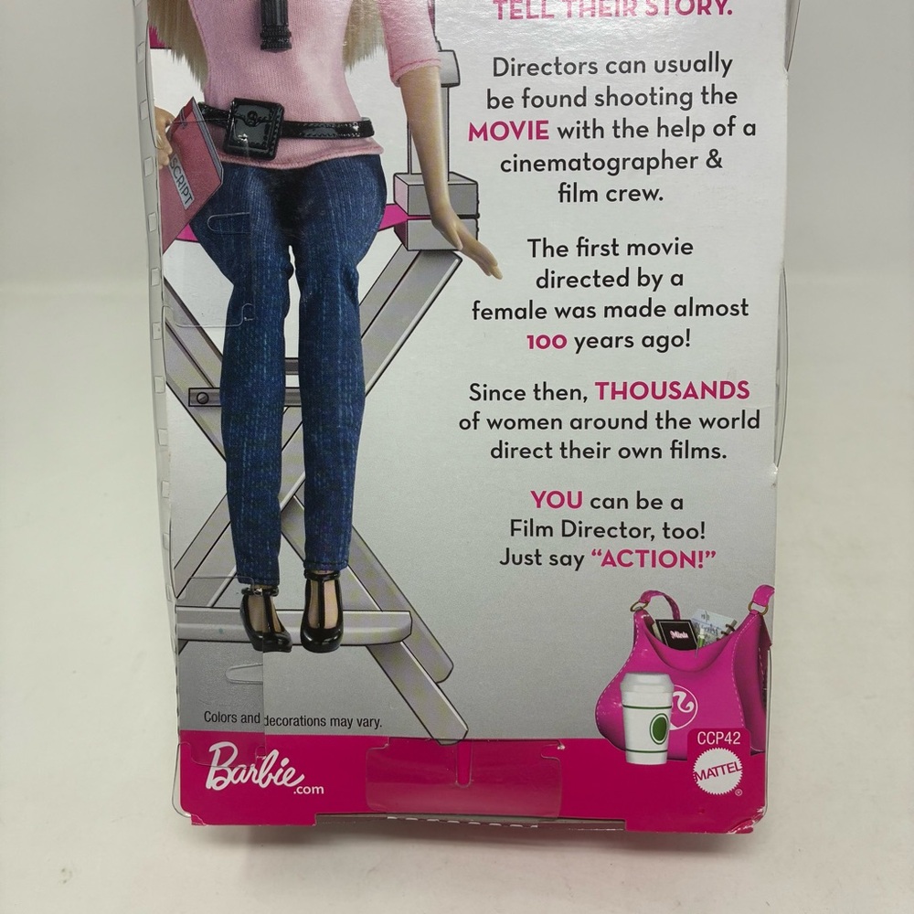 2015 Barbie Doll Film Director Career of the Year Blond hair mint in box - Picture 7 of 8